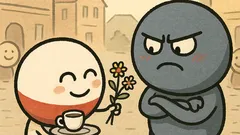 Dowcip: Bądź uroczy dla wrogów — patrz!