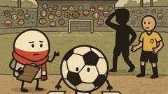 Dowcip: Poczekajmy, bo piłka stanęła Wichniarkowi