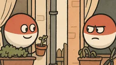 Dowcip: Bliscy sąsiedzi rzadko bywają przyjaciółmi