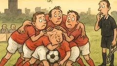 Dowcip: Piłka ugrzęzła w ciałach warszawskich zawodników